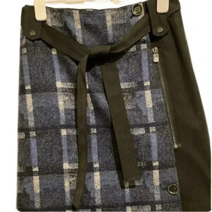 Per Se by Carlisle Women’s Navy Midi Skirt Size 10 W/ Belt